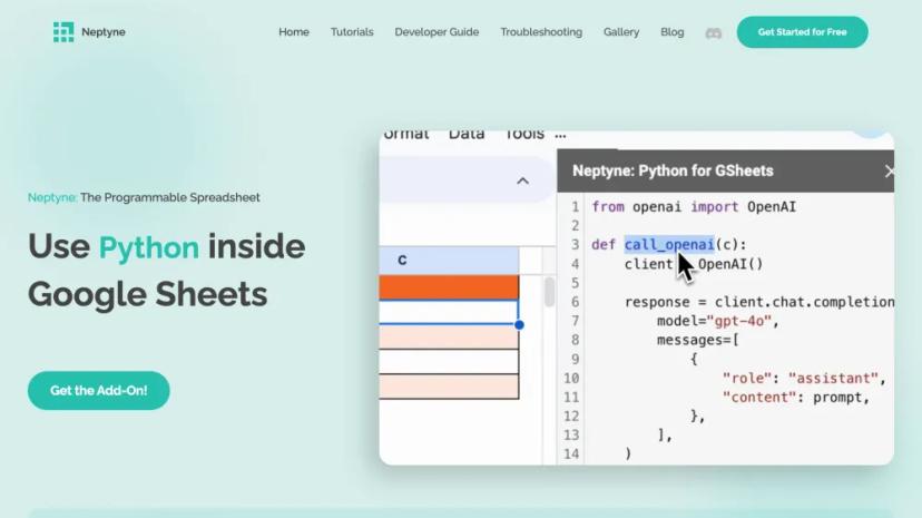 Screenshot of The Programmable Spreadsheet