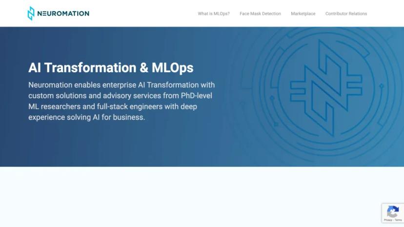 Screenshot of AI Transformation & MLOps