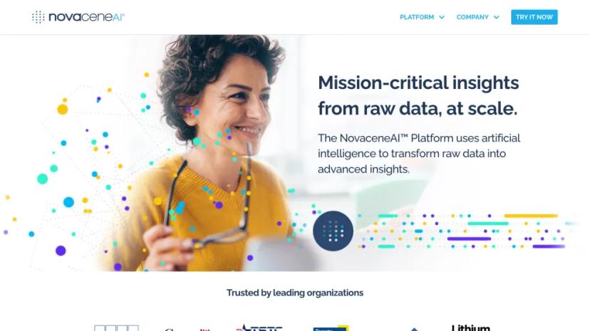 Screenshot of NovaceneAI Platform