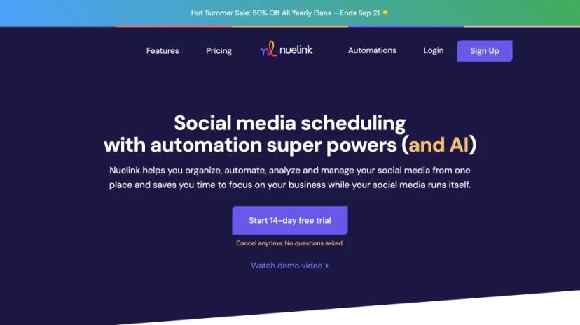 Screenshot of Social Media Scheduling with Automation Super Powers (and AI)