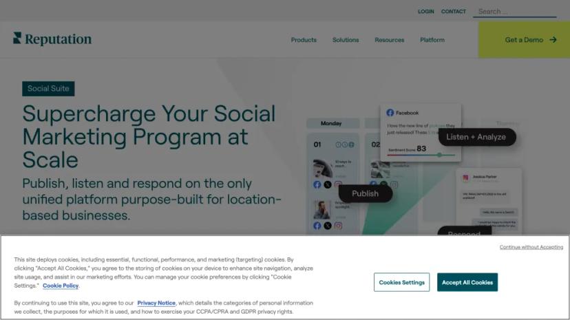 Screenshot of Social Suite - Supercharge Your Social Marketing Program at Scale