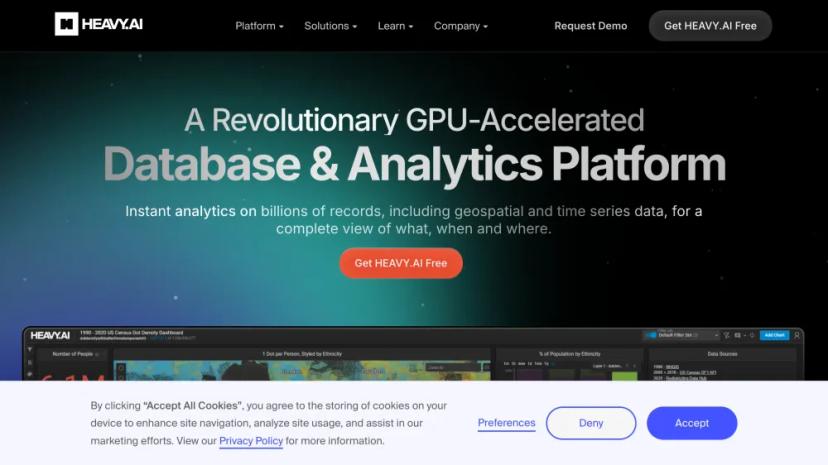 Screenshot of Revolutionary GPU-Accelerated Database & Analytics Platform