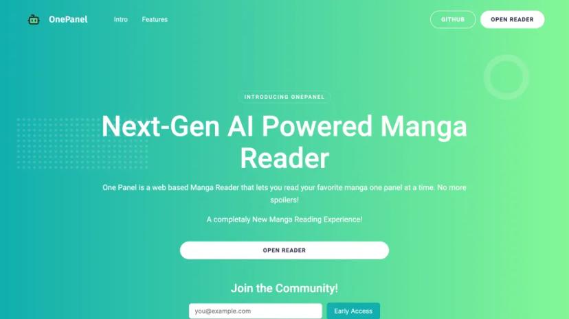 Screenshot of NEXT-GEN AI POWERED MANGA READER