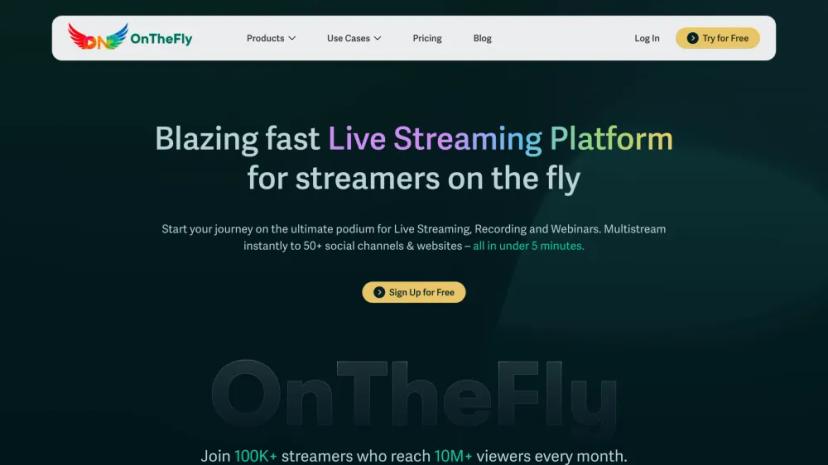 Screenshot of Blazing Fast Multistreaming Platform for Live Streaming, Recording, and Webinars