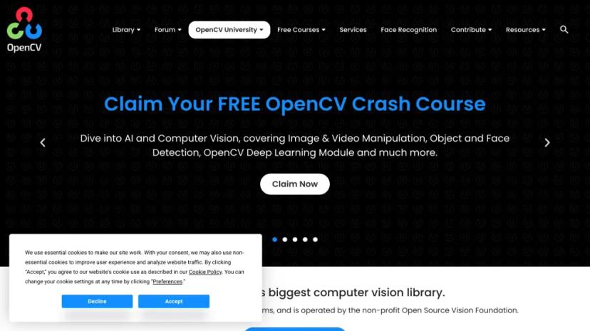 Screenshot of OpenCV.AI - Computer Vision Solutions & Learning