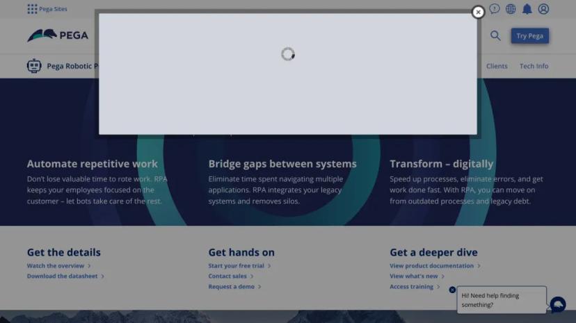 Screenshot of Pega Robotic Process Automation: Bring Efficiency to Your Work
