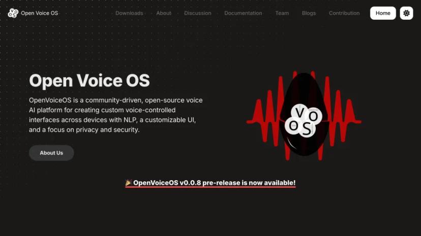 Screenshot of OpenVoiceOS