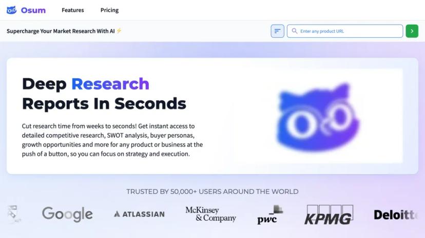 Screenshot of Supercharge Your Market Research with AI