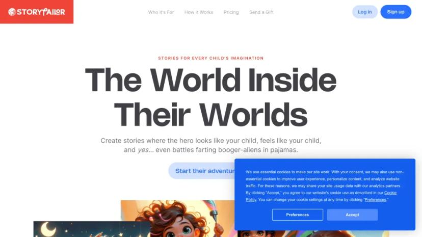 Screenshot of Create Personalized Stories for Your Child's Imagination with Storytailor