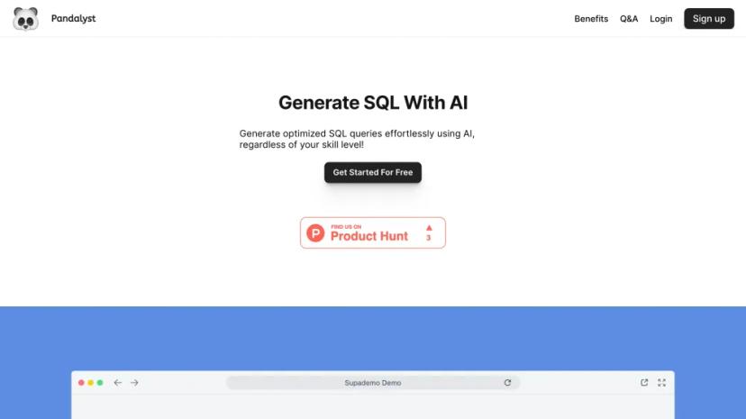 Screenshot of Generate SQL With AI