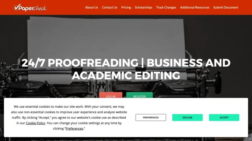 Screenshot of 24/7 Proofreading and Academic Editing Services