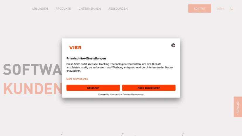 Screenshot of AI-Powered Customer Service Solutions by VIER