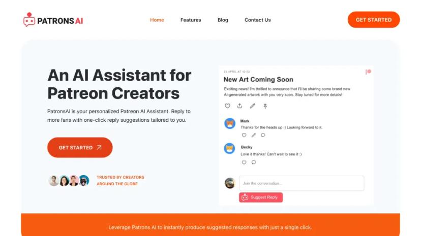 Screenshot of AI Assistant for Patreon Creators