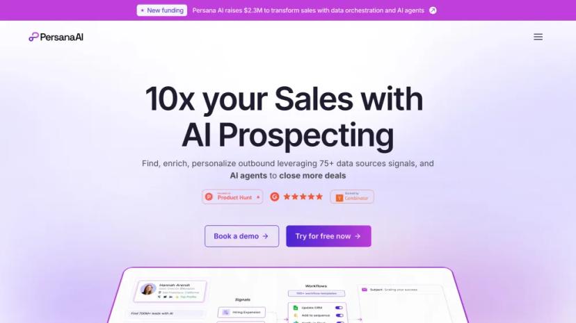 Screenshot of AI-Powered Sales Prospecting Platform