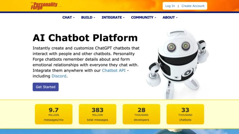 Screenshot of AI Chatbot Platform