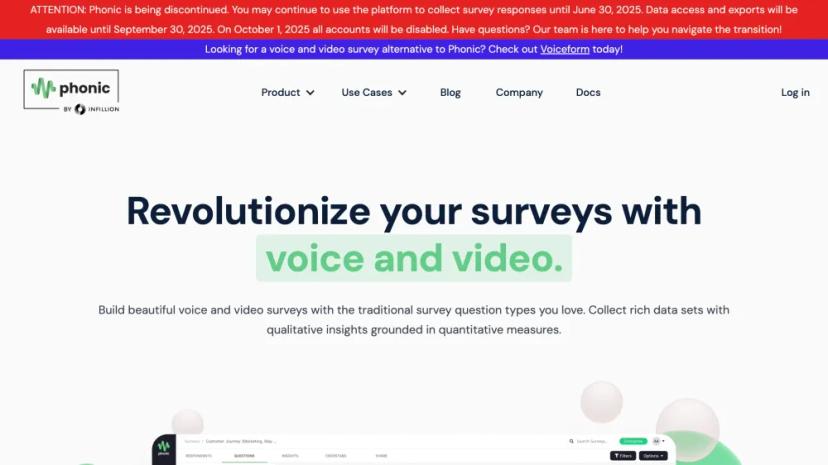 Screenshot of Revolutionize Your Surveys with Voice and Video