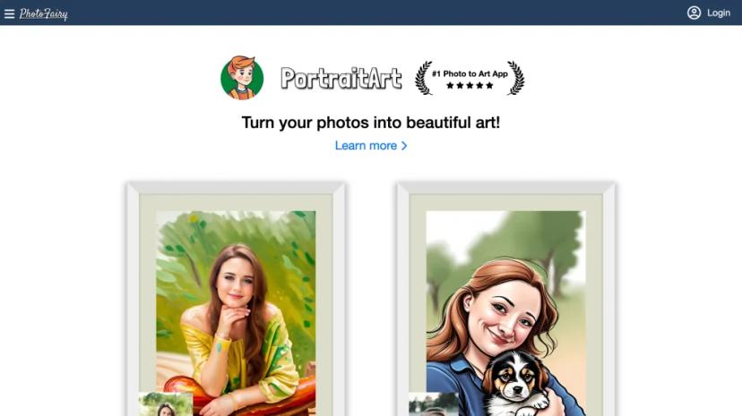 Screenshot of Turn Your Photos Into Beautiful Art with AI