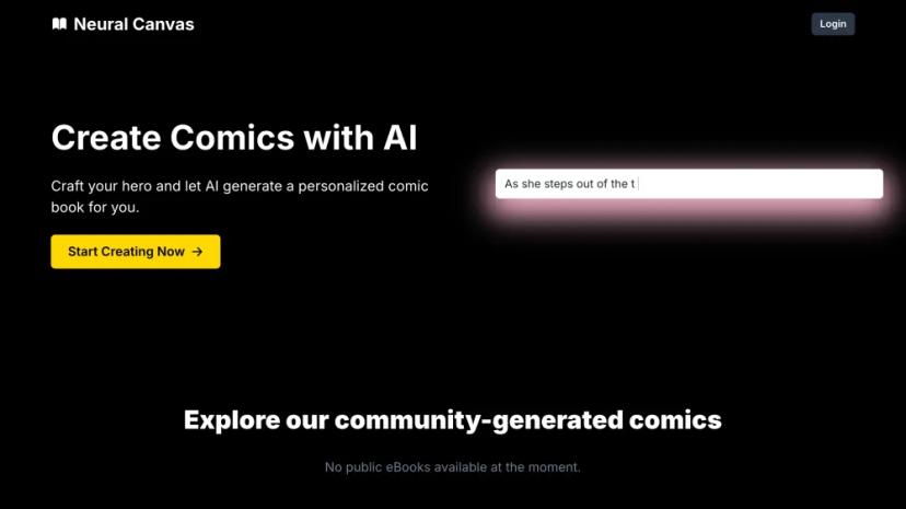 Screenshot of Create Personalized Comic Books with AI