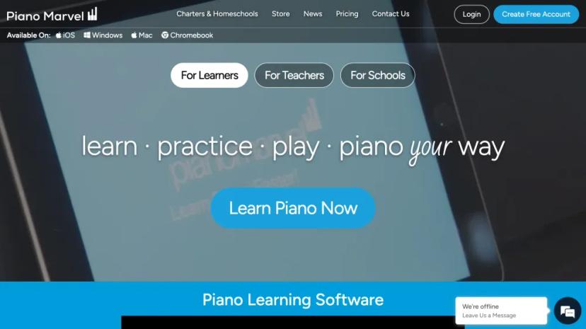 Screenshot of Piano Learning Software