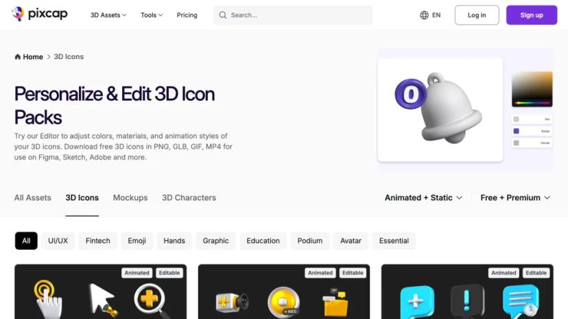 Screenshot of 3D Icon Editor