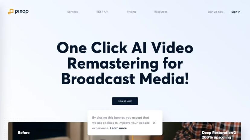 Screenshot of One-Click AI Video Remastering for Broadcast Media