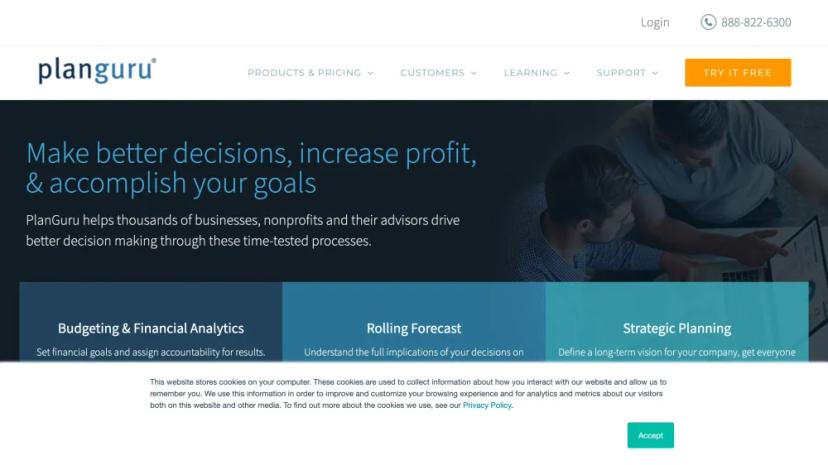 Screenshot of Budgeting, Forecasting, and Financial Analysis Software