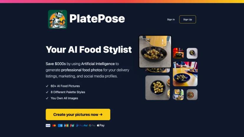 Screenshot of Your AI Food Stylist