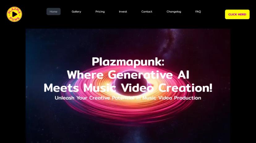 Screenshot of Generative AI Music Video Editor