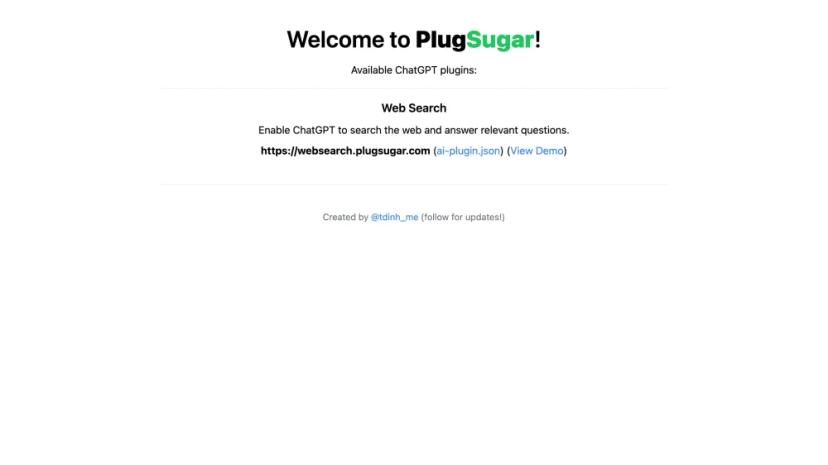 Screenshot of Web Search ChatGPT Plugin