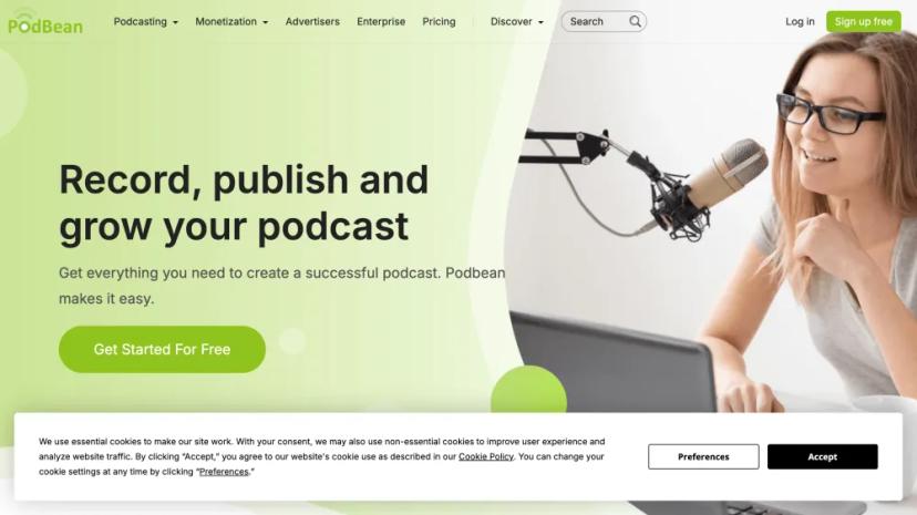 Screenshot of Podbean - All-in-One Podcasting Solution