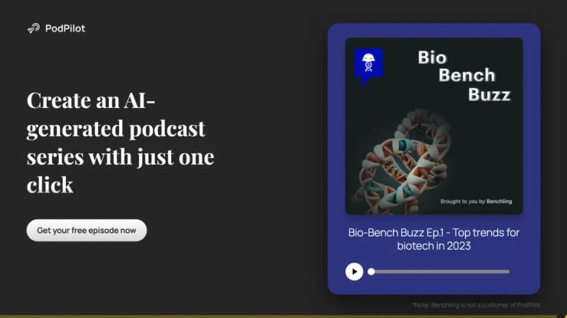 Screenshot of Create AI-Generated Podcast Series in One Click