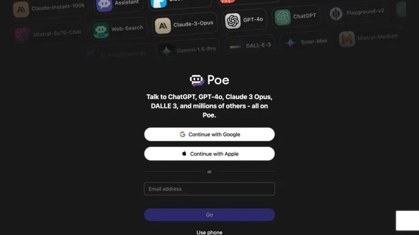Screenshot of Poe.ai - Chat with Advanced AI Models