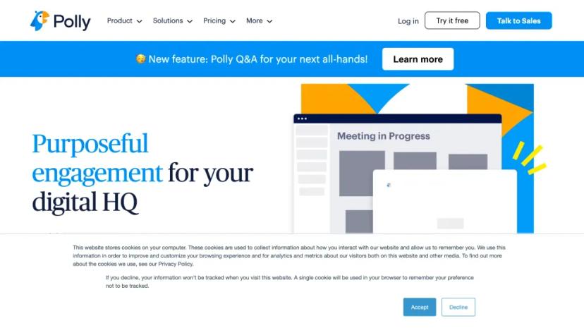 Screenshot of Engage, Empower, and Align Your Hybrid Team with Polly