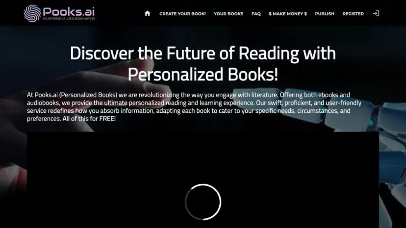 Screenshot of Personalized Books with AI