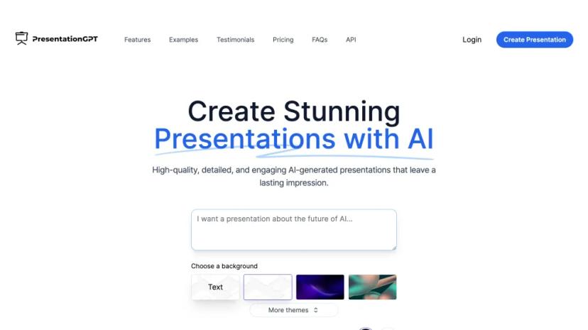 Screenshot of AI-Powered Presentation Generator