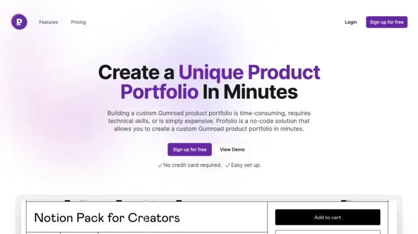 Screenshot of Create Your Custom Gumroad Product Portfolio in Minutes