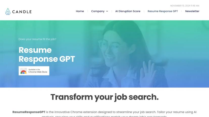 Screenshot of Transform Your Job Search with AI-Powered Resume Tailoring