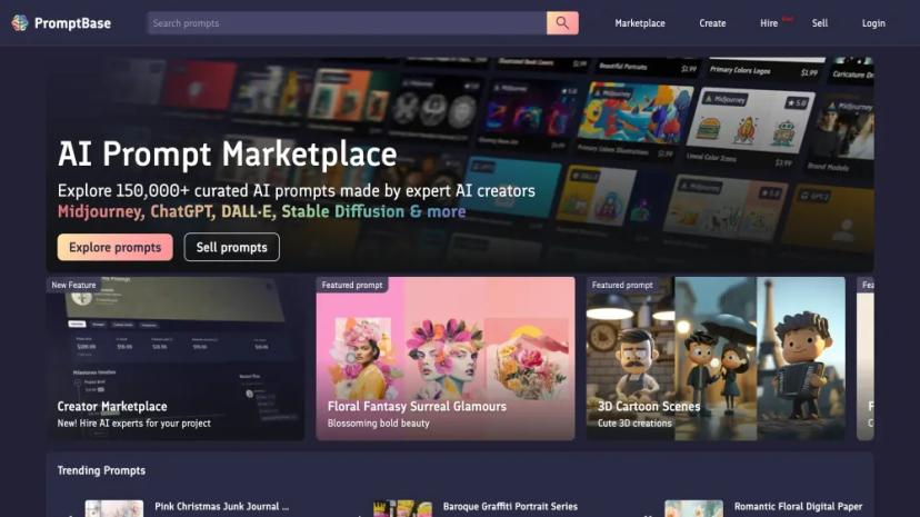 Screenshot of AI Prompt Marketplace