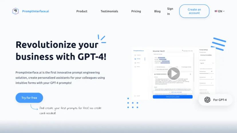 Screenshot of Revolutionize Your Business with GPT-4 Prompt Engineering Solution