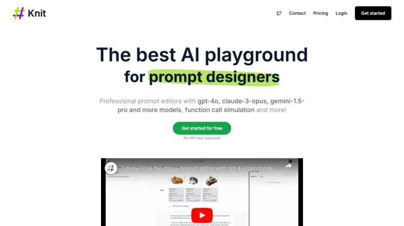 Screenshot of AI Playground for Prompt Designers