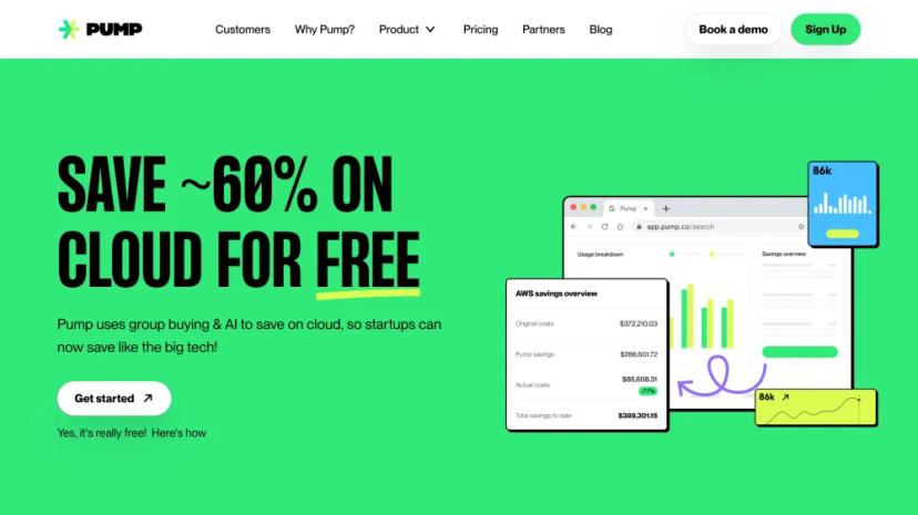 Screenshot of Pump: Group Buying & AI for Cloud Savings