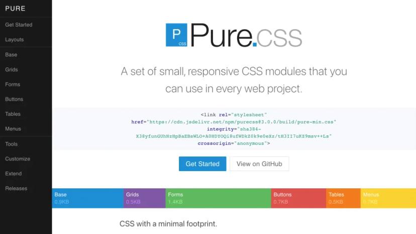 Screenshot of Minimal and Responsive CSS Modules for Every Web Project