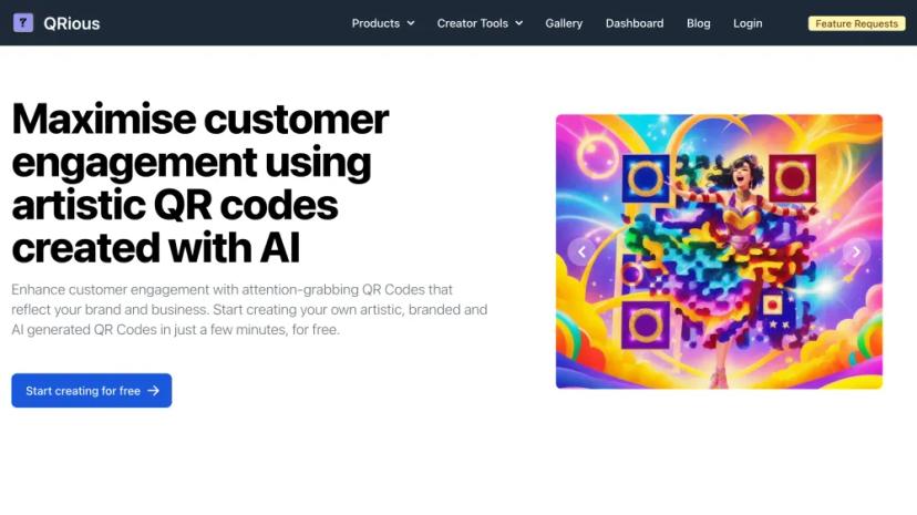 Screenshot of AI-Generated Artistic QR Codes for Enhanced Customer Engagement