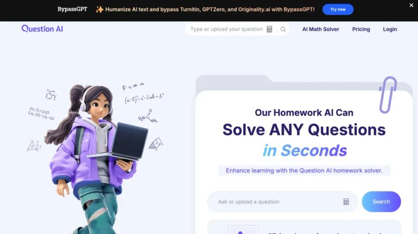 Screenshot of Revolutionize Homework with AI Homework Solver