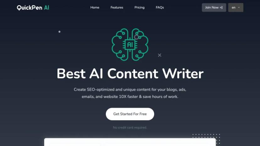 Screenshot of AI Content Writer & ChatBots