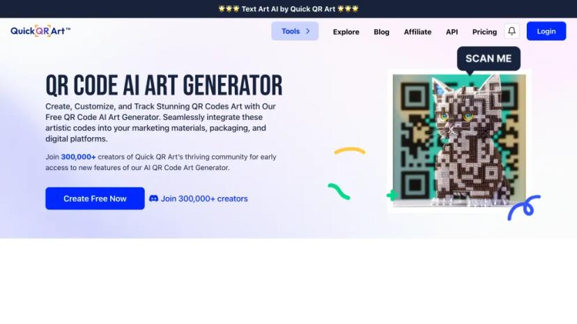 Screenshot of Create Customizable QR Code Art with AI