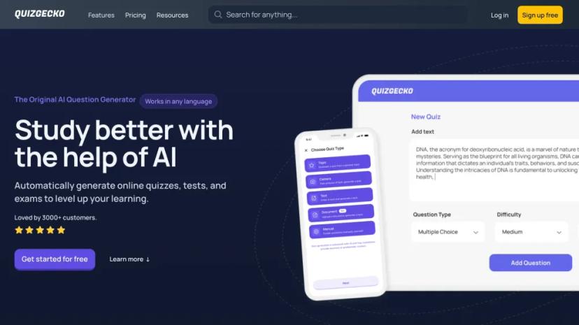 Screenshot of The AI-Powered Quiz and Test Generator