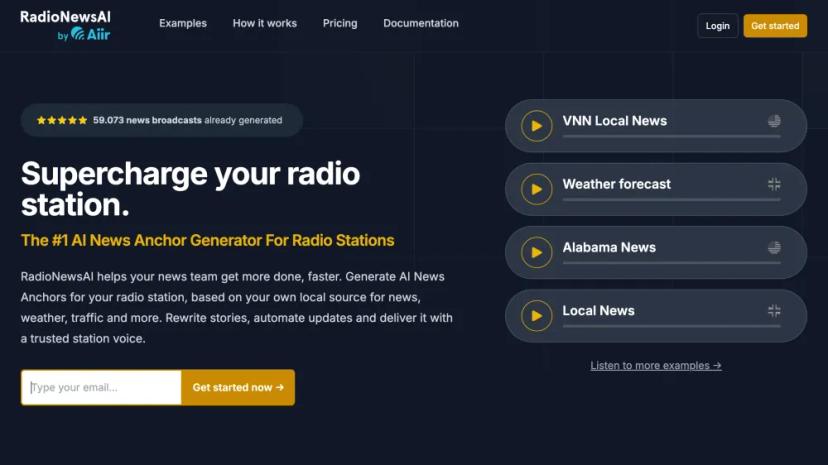 Screenshot of RadioNewsAI