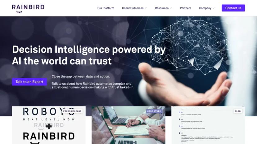 Screenshot of Rainbird: AI-Powered Decision Intelligence