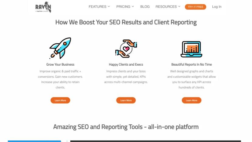 Screenshot of All-in-One SEO and Reporting Platform